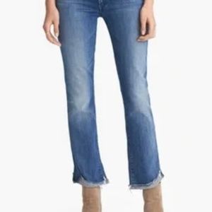 Mother Jeans High Waisted Rascal Ankle Slit Flip